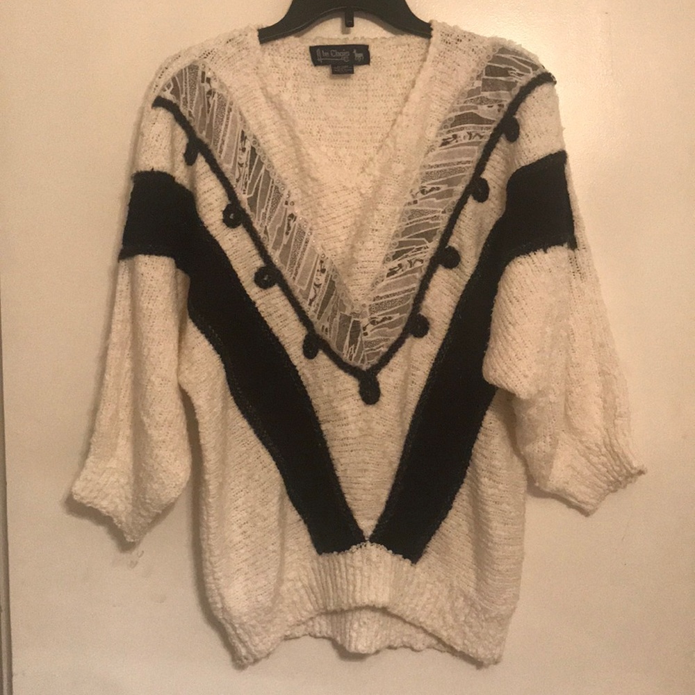 le Chos Vintage Ribbon Sweater
